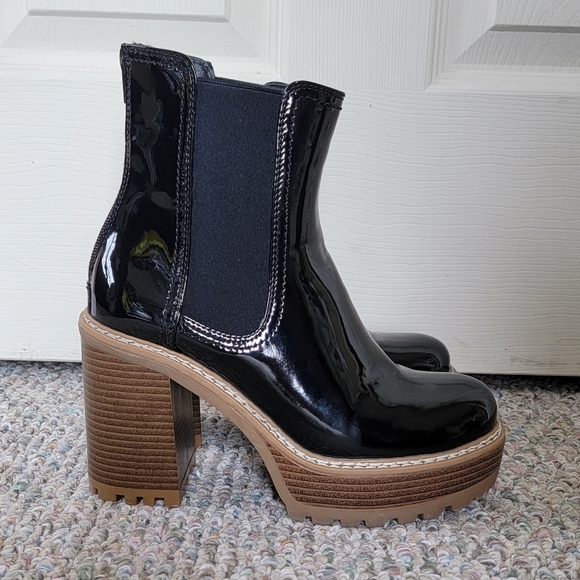Olivia Miller Platform Boots Shiny size 6.5 - Picture 3 of 11